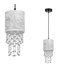 Milagro Lampa wisząca ALMERIA SILVER/BLACK 1xE27 MLP6434 Milagro Lampa wisząca ALMERIA SILVER/BLACK 1xE27 MLP6434