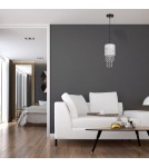 Milagro Lampa wisząca ALMERIA SILVER/BLACK 1xE27 MLP6434 Milagro Lampa wisząca ALMERIA SILVER/BLACK 1xE27 MLP6434
