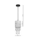 Milagro Lampa wisząca ALMERIA SILVER/BLACK 1xE27 MLP6434 Milagro Lampa wisząca ALMERIA SILVER/BLACK 1xE27 MLP6434