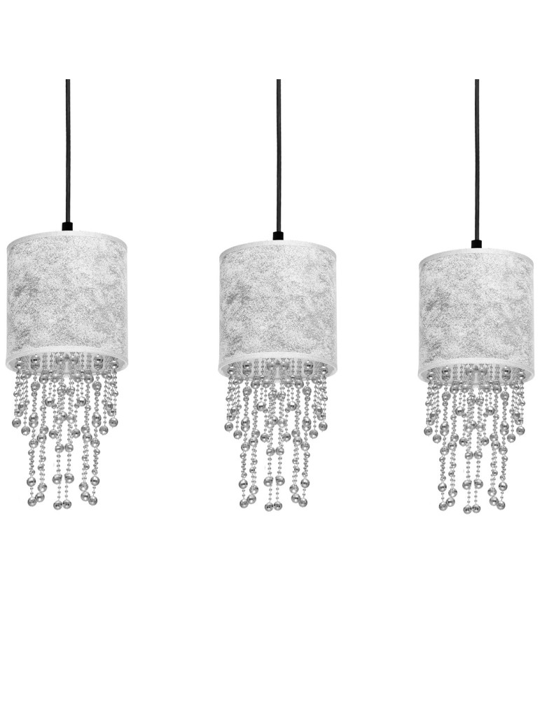 Milagro Lampa wisząca ALMERIA SILVER/BLACK 3xE27 MLP6435 Milagro Lampa wisząca ALMERIA SILVER/BLACK 3xE27 MLP6435