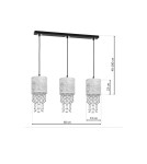 Milagro Lampa wisząca ALMERIA SILVER/BLACK 3xE27 MLP6435 Milagro Lampa wisząca ALMERIA SILVER/BLACK 3xE27 MLP6435