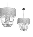 Milagro Lampa wisząca ALMERIA SILVER/BLACK 1xE27 MLP6437 Milagro Lampa wisząca ALMERIA SILVER/BLACK 1xE27 MLP6437