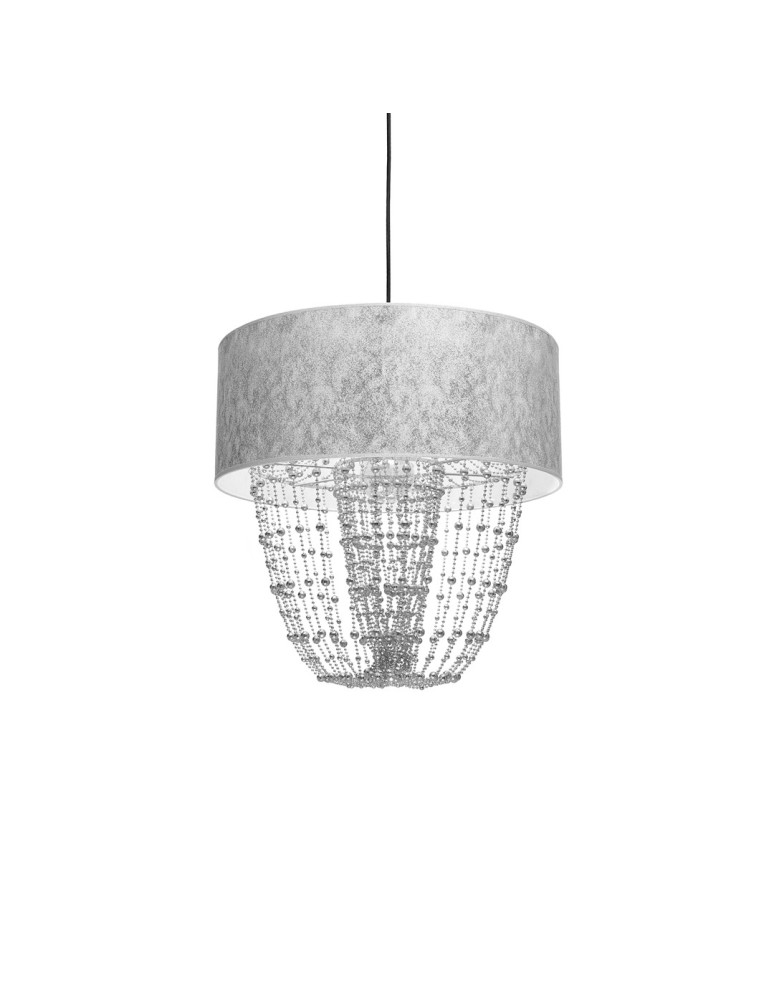 Milagro Lampa wisząca ALMERIA SILVER/BLACK 1xE27 MLP6437 Milagro Lampa wisząca ALMERIA SILVER/BLACK 1xE27 MLP6437
