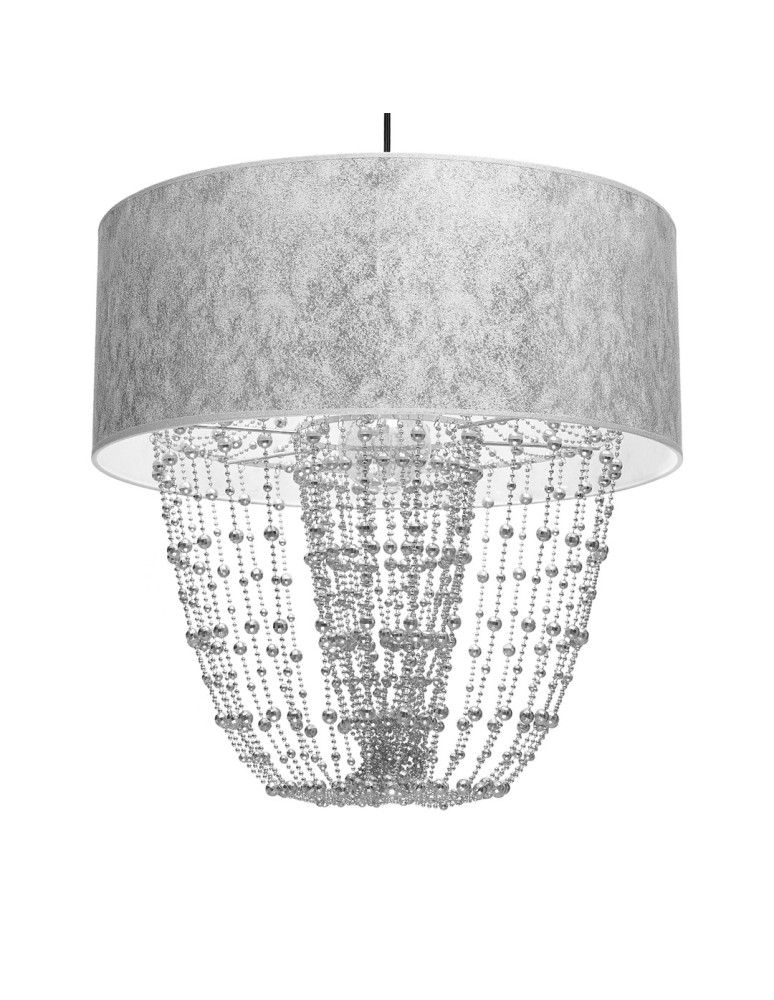 Milagro Lampa wisząca ALMERIA SILVER/BLACK 1xE27 MLP6437 Milagro Lampa wisząca ALMERIA SILVER/BLACK 1xE27 MLP6437