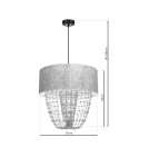 Milagro Lampa wisząca ALMERIA SILVER/BLACK 1xE27 MLP6437 Milagro Lampa wisząca ALMERIA SILVER/BLACK 1xE27 MLP6437