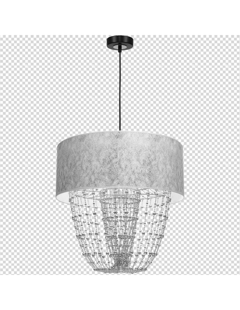 Milagro Lampa wisząca ALMERIA SILVER/BLACK 1xE27 MLP6437 Milagro Lampa wisząca ALMERIA SILVER/BLACK 1xE27 MLP6437