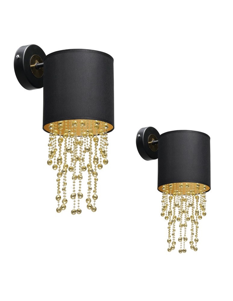 Milagro Kinkiet ALMERIA BLACK/GOLD 1xE27 MLP6438 Milagro Kinkiet ALMERIA BLACK/GOLD 1xE27 MLP6438