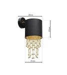 Milagro Kinkiet ALMERIA BLACK/GOLD 1xE27 MLP6438 Milagro Kinkiet ALMERIA BLACK/GOLD 1xE27 MLP6438