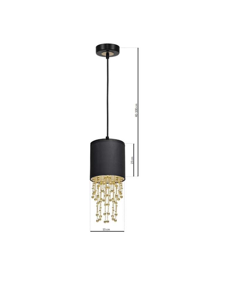 Milagro Lampa wisząca ALMERIA BLACK/GOLD 1xE27 MLP6439 Milagro Lampa wisząca ALMERIA BLACK/GOLD 1xE27 MLP6439