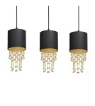 Lampy wiszące - Milagro Lampa wisząca ALMERIA BLACK/GOLD 3xE27 MLP64400 - product 3