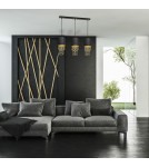 Lampy wiszące - Milagro Lampa wisząca ALMERIA BLACK/GOLD 3xE27 MLP64400 - product 5