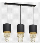 Lampy wiszące - Milagro Lampa wisząca ALMERIA BLACK/GOLD 3xE27 MLP64400 - product 8