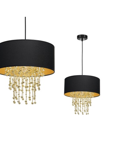 Milagro Lampa wisząca ALMERIA BLACK/GOLD 1xE27 MLP6441