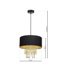 Milagro Lampa wisząca ALMERIA BLACK/GOLD 1xE27 MLP6441 Milagro Lampa wisząca ALMERIA BLACK/GOLD 1xE27 MLP6441