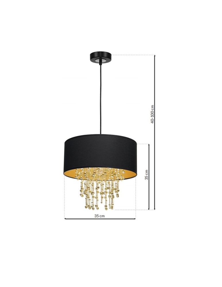 Milagro Lampa wisząca ALMERIA BLACK/GOLD 1xE27 MLP6441 Milagro Lampa wisząca ALMERIA BLACK/GOLD 1xE27 MLP6441