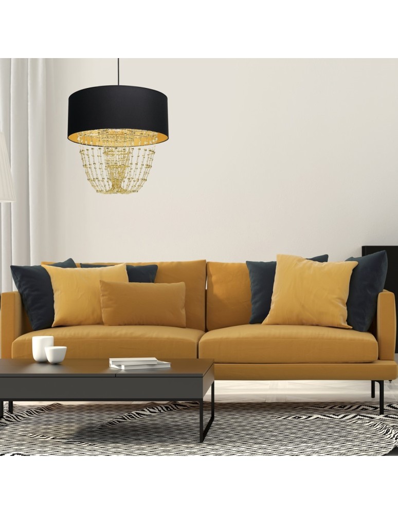 Milagro Lampa wisząca ALMERIA BLACK/GOLD 1xE27 MLP6442 Milagro Lampa wisząca ALMERIA BLACK/GOLD 1xE27 MLP6442