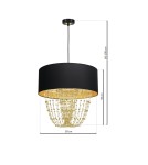 Milagro Lampa wisząca ALMERIA BLACK/GOLD 1xE27 MLP6442 Milagro Lampa wisząca ALMERIA BLACK/GOLD 1xE27 MLP6442