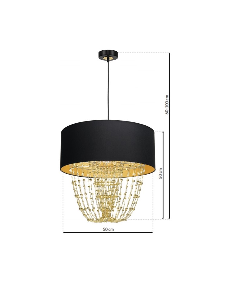 Milagro Lampa wisząca ALMERIA BLACK/GOLD 1xE27 MLP6442 Milagro Lampa wisząca ALMERIA BLACK/GOLD 1xE27 MLP6442