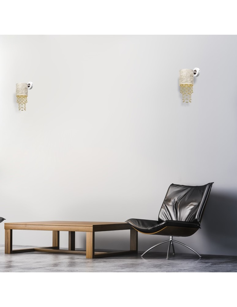 Milagro Kinkiet ALMERIA WHITE/GOLD 1xE27 MLP6443 Milagro Kinkiet ALMERIA WHITE/GOLD 1xE27 MLP6443