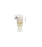 Milagro Kinkiet ALMERIA WHITE/GOLD 1xE27 MLP6443 Milagro Kinkiet ALMERIA WHITE/GOLD 1xE27 MLP6443