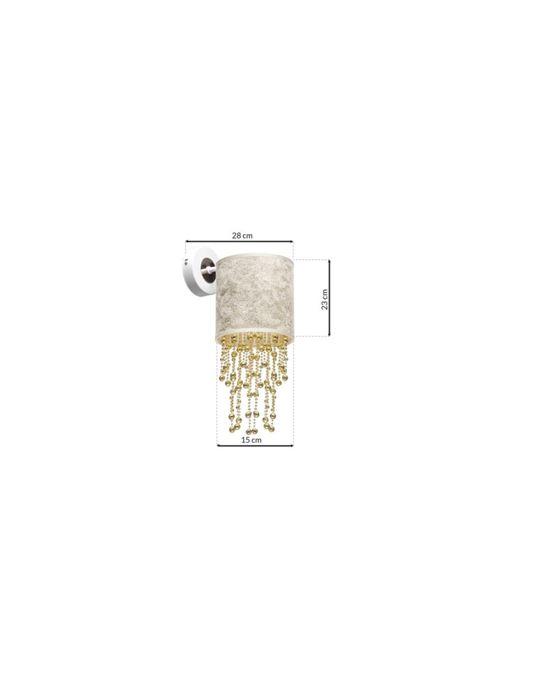 Milagro Kinkiet ALMERIA WHITE/GOLD 1xE27 MLP6443 Milagro Kinkiet ALMERIA WHITE/GOLD 1xE27 MLP6443