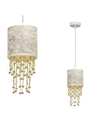 Milagro Lampa wisząca ALMERIA WHITE/GOLD 1xE27 MLP6444