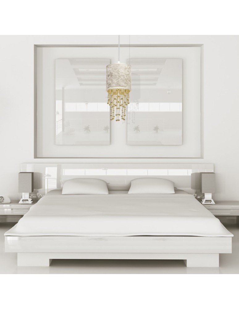 Milagro Lampa wisząca ALMERIA WHITE/GOLD 1xE27 MLP6444 Milagro Lampa wisząca ALMERIA WHITE/GOLD 1xE27 MLP6444