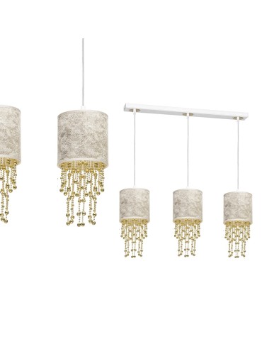 Milagro Lampa wisząca ALMERIA WHITE/GOLD 3xE27 MLP6445