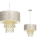 Milagro Lampa wisząca ALMERIA WHITE/GOLD 1xE27 MLP6446 Milagro Lampa wisząca ALMERIA WHITE/GOLD 1xE27 MLP6446