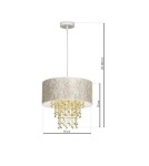 Milagro Lampa wisząca ALMERIA WHITE/GOLD 1xE27 MLP6446 Milagro Lampa wisząca ALMERIA WHITE/GOLD 1xE27 MLP6446