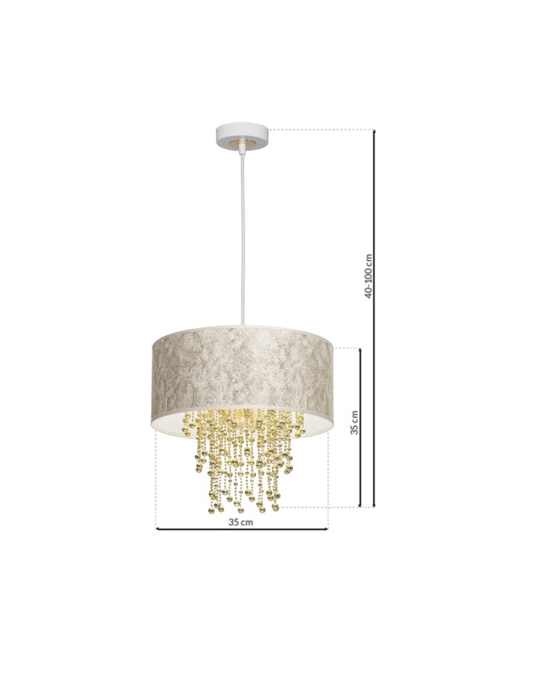 Milagro Lampa wisząca ALMERIA WHITE/GOLD 1xE27 MLP6446 Milagro Lampa wisząca ALMERIA WHITE/GOLD 1xE27 MLP6446