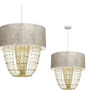 Lampy wiszące - Milagro Lampa wisząca ALMERIA WHITE/GOLD 1xE27 MLP6447 - product 1