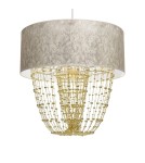 Lampy wiszące - Milagro Lampa wisząca ALMERIA WHITE/GOLD 1xE27 MLP6447 - product 4