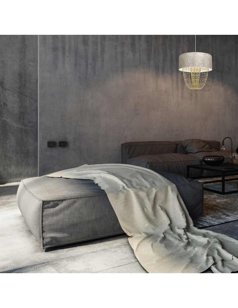 Milagro Lampa wisząca ALMERIA WHITE/GOLD 1xE27 MLP6447