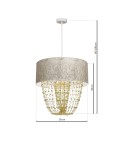 Lampy wiszące - Milagro Lampa wisząca ALMERIA WHITE/GOLD 1xE27 MLP6447 - product 7