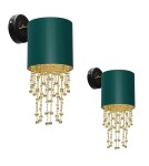 Milagro Kinkiet ALMERIA GREEN/GOLD 1xE27 MLP6448 Milagro Kinkiet ALMERIA GREEN/GOLD 1xE27 MLP6448