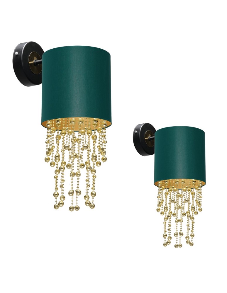 Milagro Kinkiet ALMERIA GREEN/GOLD 1xE27 MLP6448 Milagro Kinkiet ALMERIA GREEN/GOLD 1xE27 MLP6448