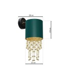Milagro Kinkiet ALMERIA GREEN/GOLD 1xE27 MLP6448 Milagro Kinkiet ALMERIA GREEN/GOLD 1xE27 MLP6448
