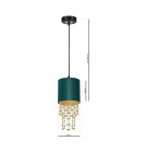 Milagro Lampa wisząca ALMERIA GREEN/GOLD 1xE27 MLP6449 Milagro Lampa wisząca ALMERIA GREEN/GOLD 1xE27 MLP6449