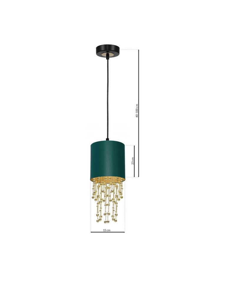 Milagro Lampa wisząca ALMERIA GREEN/GOLD 1xE27 MLP6449 Milagro Lampa wisząca ALMERIA GREEN/GOLD 1xE27 MLP6449