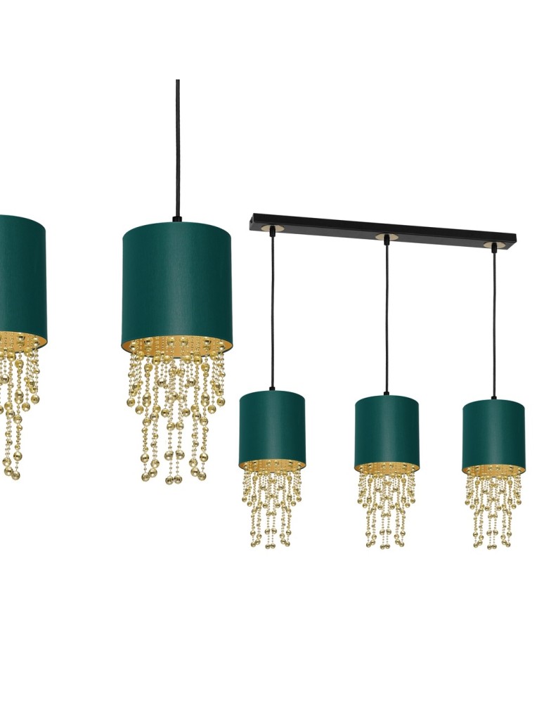 Milagro Lampa wisząca ALMERIA GREEN/GOLD 3xE27 MLP64500