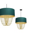 Milagro Lampa wisząca ALMERIA GREEN/GOLD 1xE27 MLP6452