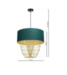 Milagro Lampa wisząca ALMERIA GREEN/GOLD 1xE27 MLP6452 Milagro Lampa wisząca ALMERIA GREEN/GOLD 1xE27 MLP6452