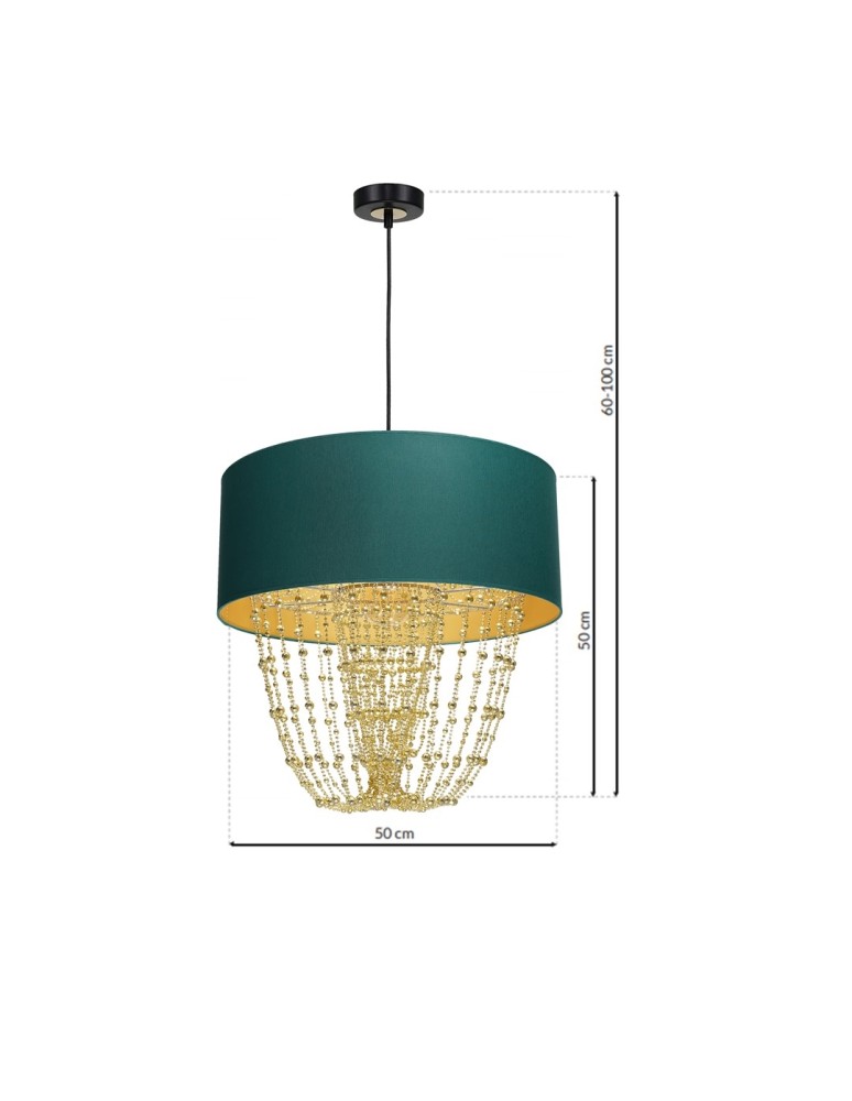 Milagro Lampa wisząca ALMERIA GREEN/GOLD 1xE27 MLP6452 Milagro Lampa wisząca ALMERIA GREEN/GOLD 1xE27 MLP6452