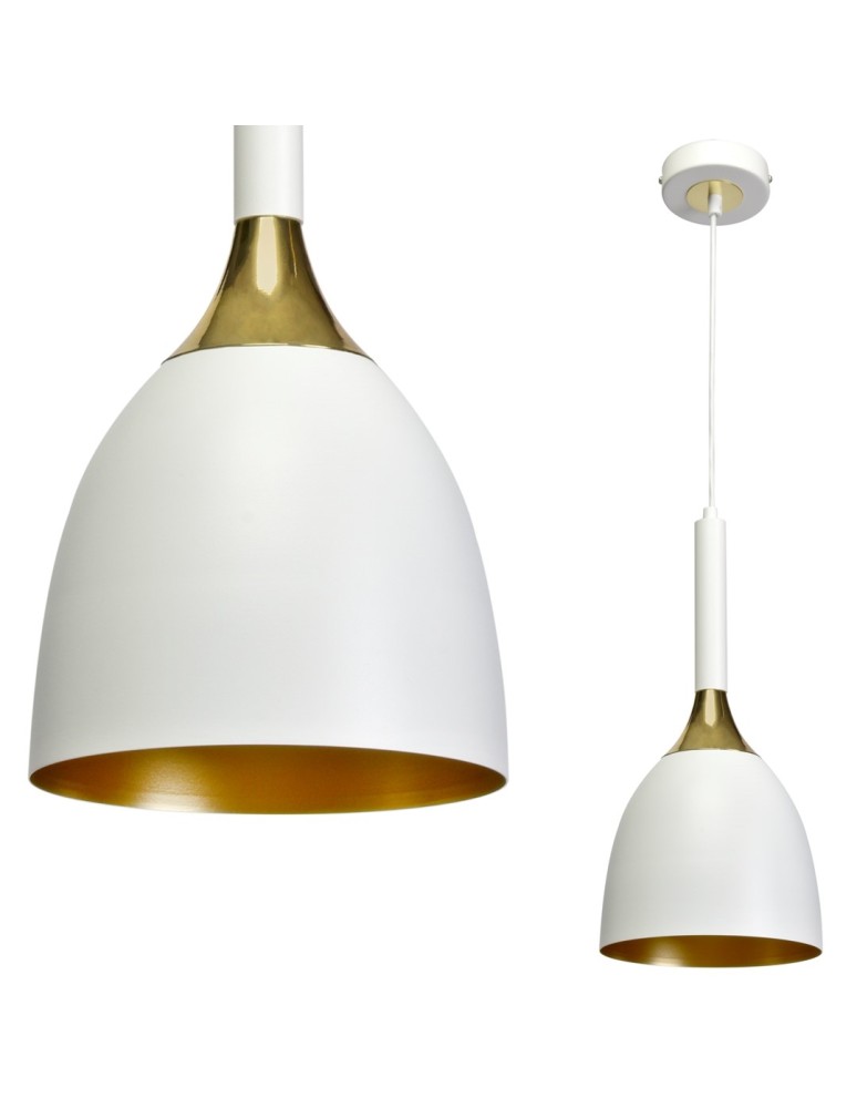 Milagro Lampa wisząca CLARK WHITE/GOLD 1xE27 MLP6219 Milagro Lampa wisząca CLARK WHITE/GOLD 1xE27 MLP6219