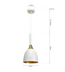 Milagro Lampa wisząca CLARK WHITE/GOLD 1xE27 MLP6219 Milagro Lampa wisząca CLARK WHITE/GOLD 1xE27 MLP6219