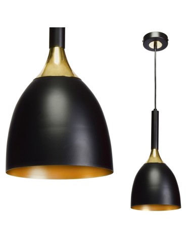 Milagro Lampa wisząca CLARK BLACK/GOLD 1xE27 MLP6221