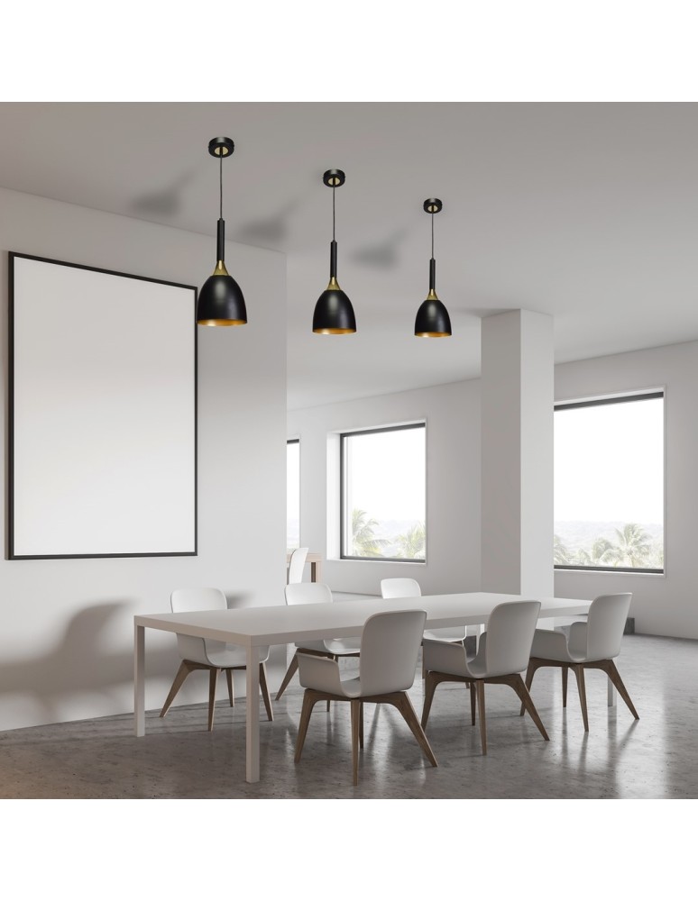 Milagro Lampa wisząca CLARK BLACK/GOLD 1xE27 MLP6221 Milagro Lampa wisząca CLARK BLACK/GOLD 1xE27 MLP6221