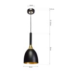 Milagro Lampa wisząca CLARK BLACK/GOLD 1xE27 MLP6221 Milagro Lampa wisząca CLARK BLACK/GOLD 1xE27 MLP6221