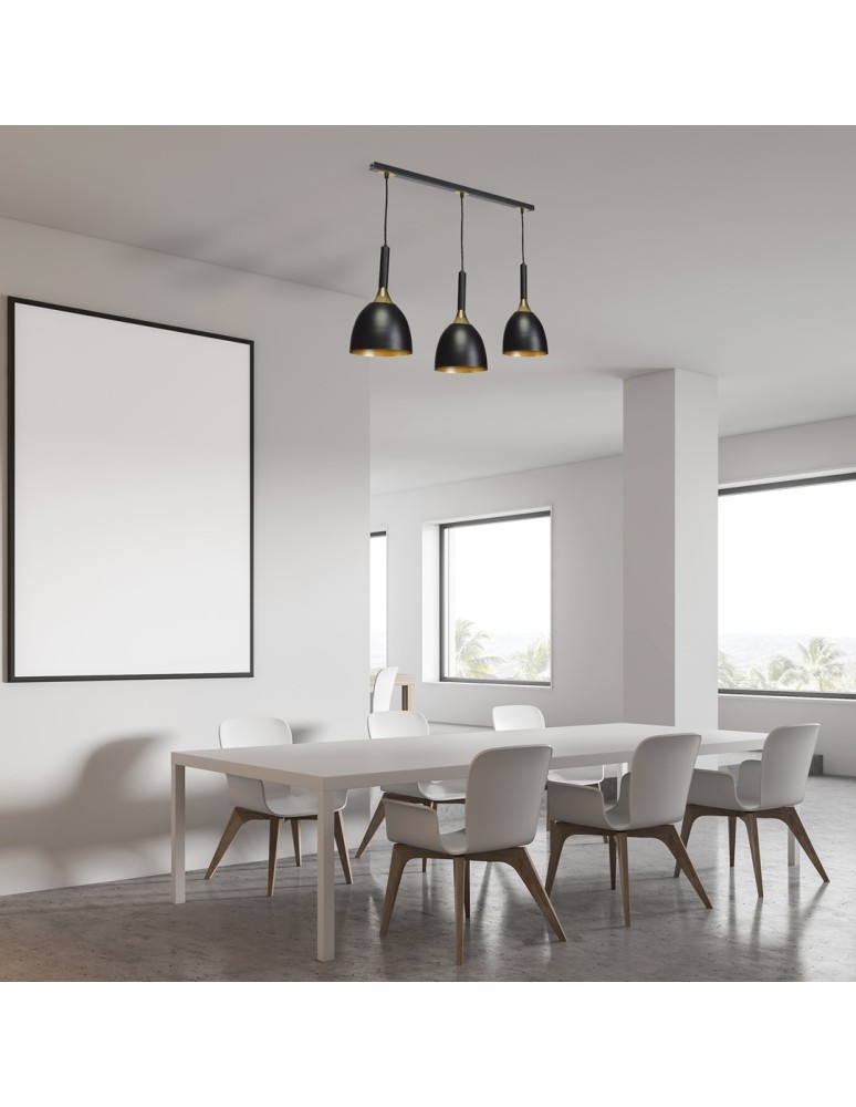 Milagro Lampa wisząca CLARK BLACK/GOLD 3xE27 MLP6222 Milagro Lampa wisząca CLARK BLACK/GOLD 3xE27 MLP6222
